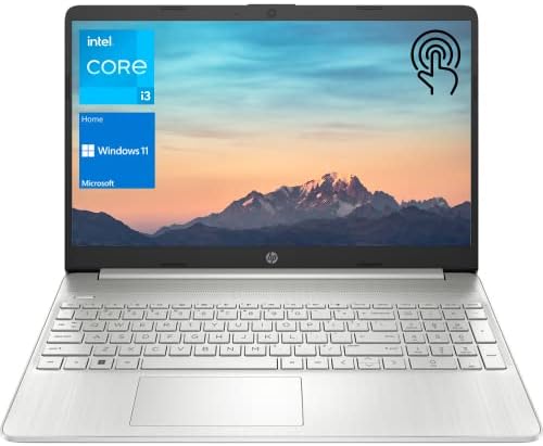 HP Notebook Laptop, 15.6″ HD Touchscreen, Intel Core i3-1115G4 Processor, 16GB RAM, 1TB PCIe SSD, Webcam, Type-C, HDMI, SD Card Reader, Wi-Fi, Windows 11 Home, Silver