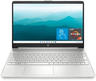 HP 15 Laptop, AMD Ryzen 3-5300U Processor, 8 GB RAM, 256 GB SSD Storage, 15.6-inch HD Micro-Edge Display, Windows 11 Home, Long-Lasting Battery, Fast Charge, 720p Webcam (15-ef2024nr), Natural silver