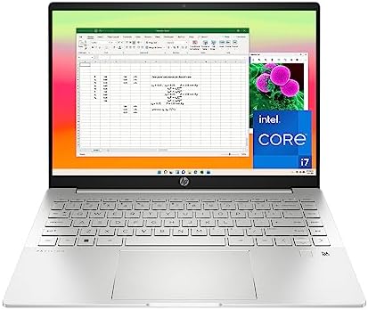 HP Pavilion Plus 14 inch Laptop, 2.8K OLED Display, 13th Generation Intel Core i7-1355U, 16 GB RAM, 1 TB SSD, NVIDIA GeForce RTX 2050 Graphics, Windows 11 Pro, 14-eh1299nr (2023)