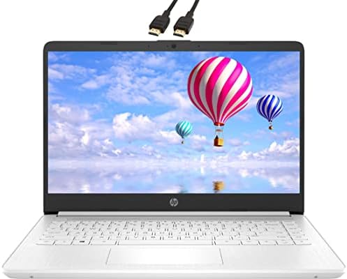 HP 2022 Newest Premium 14″ Laptop| Intel Celeron N4020 8GB RAM 128GB(64GB SSD+ 64GB Card)| Webcam HDMI Wi-Fi| 1 Year MS 365| LIONEYE Bundle| White