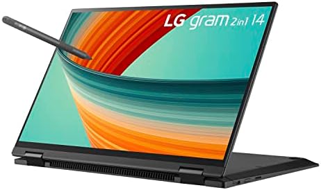 LG gram 14” 2in1 Lightweight Laptop, Intel 13th Gen Core i5 Evo Platform, Windows 11 Home, 16GB RAM, 512GB SSD, Black