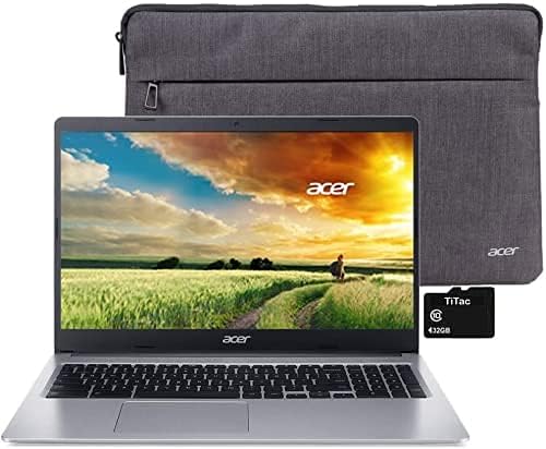 2021 Acer Chromebook 315 Laptop Computer 15.6” HD Display Intel Celeron N4000 Processor(Up to 2.6GHz) 4GB RAM 32GB eMMC Webcam BT USB Type C Chrome OS + TiTac Accessory