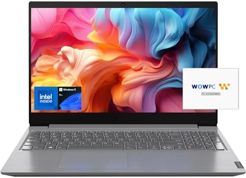 Lenovo Newest V15 Business Laptop, 1TB SSD Storage, Intel Dual-core Processor, 15.6″ Anti-Glare Display, HDMI, SD Card Reader, WiFi and Bluetooth, Windows 11 Pro, w/WOWPC 500GB External SSD Bundle