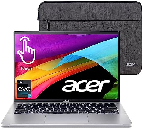 Acer Swift Go Intel Evo Thin & Light Premium Laptop 14″ 1920×1200 100% sRGB Touch Screen Display Intel Core i7-1355U Intel Iris Xe 16GB LPDDR5 512GB Gen 4 SSD SFG14-71T-72QV